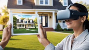 Tecnologia immersiva applicata alla vendita immobiliare con tour virtuale su tablet